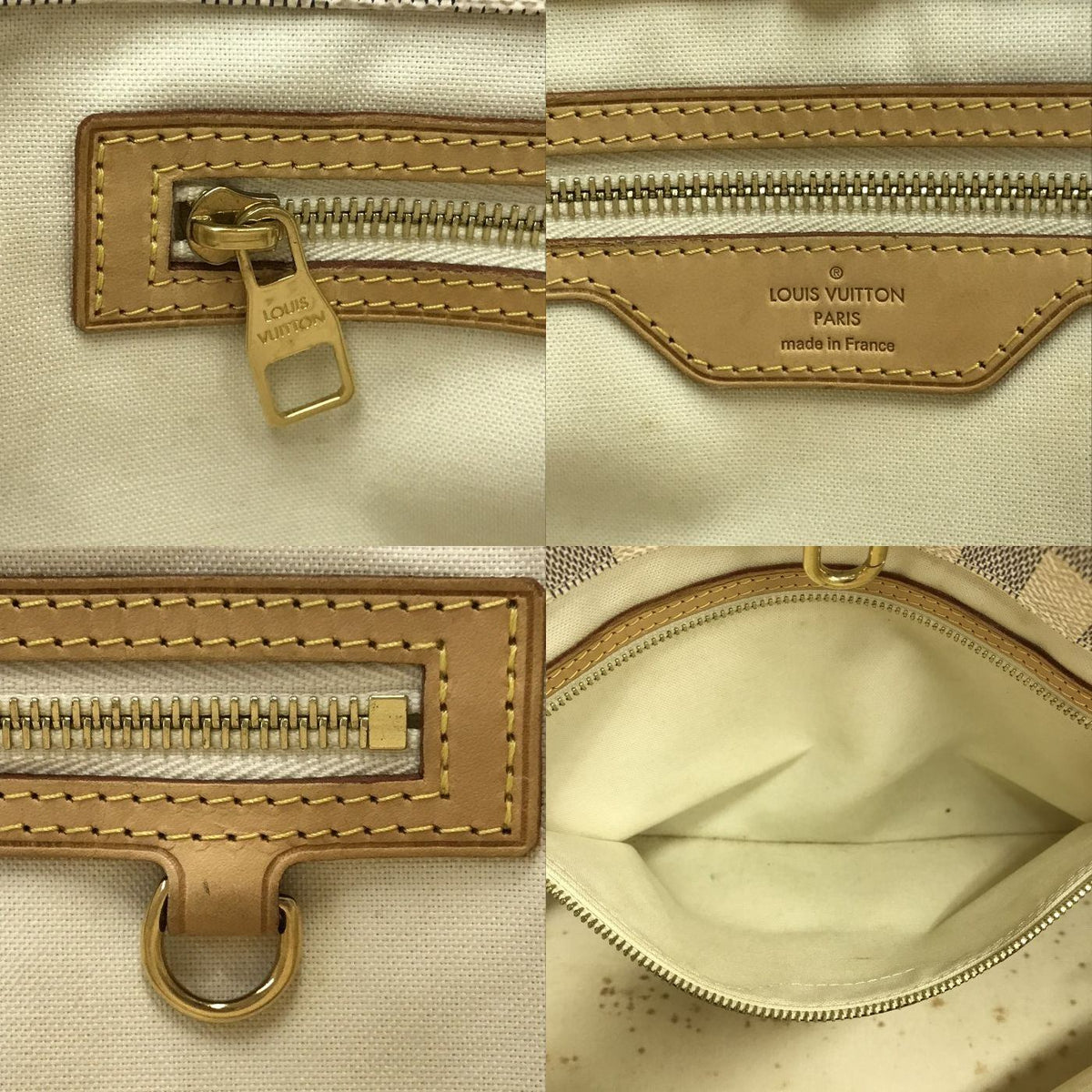 LOUIS VUITTON ルイヴィトン ダミエアズール プランソレイユ カバ PM トートバッグ レディース ショルダーバッグ 通勤/通学 アイボリー N41179 中古 T1