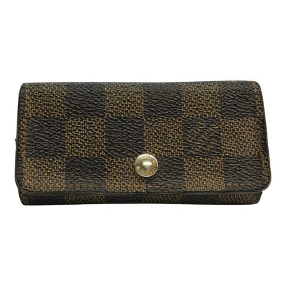 LOUIS VUITTON ルイヴィトン ダミエ ミュルティクレ4 キーケース ユニセックス 4連 コンパクト ブラウン N62631 中古 T1