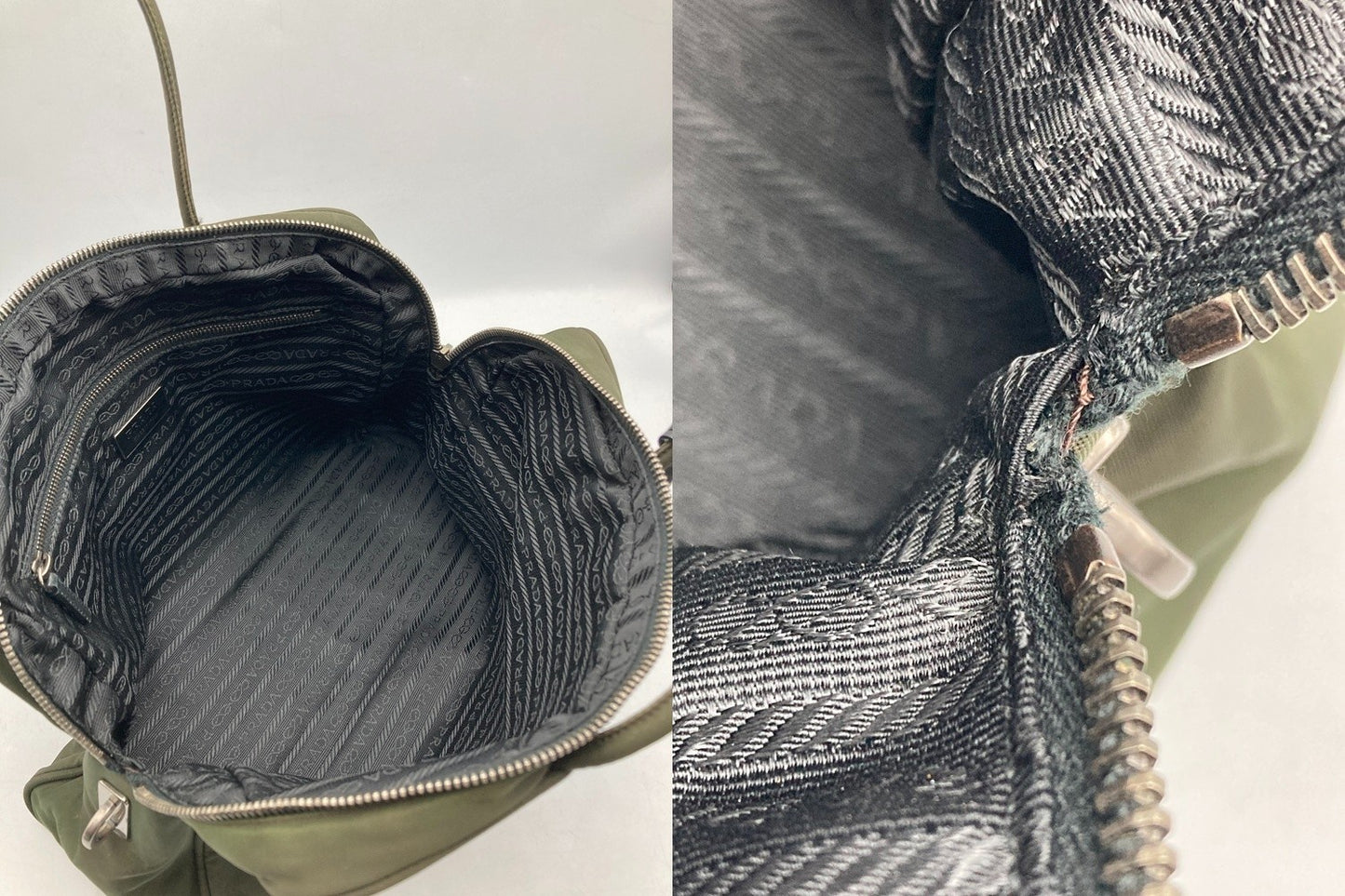 PRADA プラダ テスート トートバッグ カーキ 中古 D4