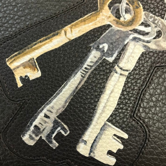 FENDI フェンディ クラッチバッグ レディース レザー 鍵 キー セカンドバッグ ブラック 7N0078 中古 1