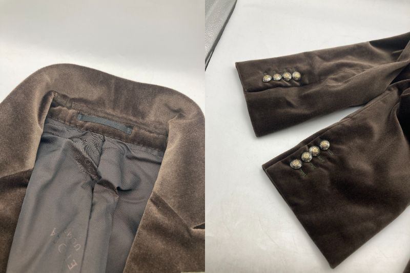 EPOCA UOMO エポカウォモ ベロア テーラードジャケット サイズ48 中古 D4