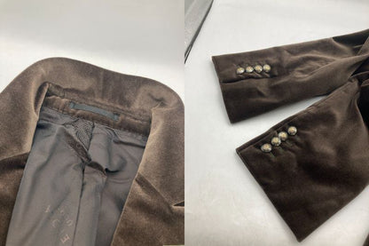 EPOCA UOMO エポカウォモ ベロア テーラードジャケット サイズ48 中古 D4