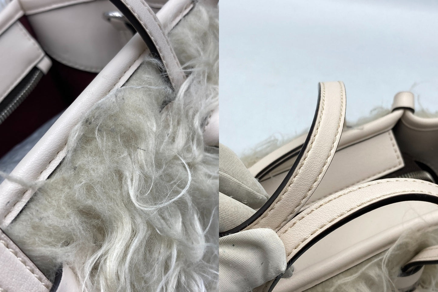 GIANNI CHIARINI ジャンニキアリーニ ミス マルチェッラ エコファー 2WAY ショルダーバッグ 中古 D4