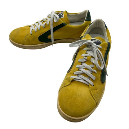 Valsport ヴァルスポルト トーナメント スウェード スニーカー メンズ 42 (約26.5cm) 靴 シューズ スエード イエロー グリーン 中古 W４