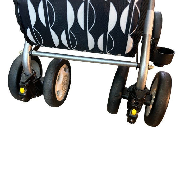 幸和製作所 シルバーカー テイコブ ルーティ Ⅱ 北欧 SLM08-BK 高齢者 お出かけ おしゃれ 折りたたみ 座面付き 中古 W４