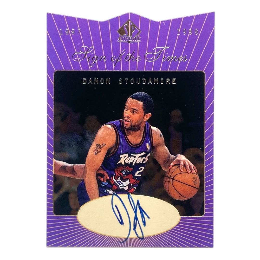 UPPER DECK NBAカード SP AUTHENTIC SIGN OF THE TIMES DIE CUT DAMON STOUDAMIRE RAPTORS #DS 中古 IT2