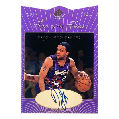 UPPER DECK NBAカード SP AUTHENTIC SIGN OF THE TIMES DIE CUT DAMON STOUDAMIRE RAPTORS #DS 中古 IT2