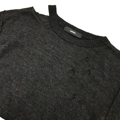 DIESEL ディーゼル ニット トップス レディース 秋冬 セーター アルパカ混 グレー XSサイズ 中古 M1
