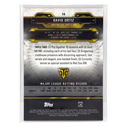 TOPPS MLBカード TRIPLE THREADS DAVID ORTIZ BOSTON RED SOX /199 #14 中古 IT1