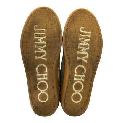 JIMMY CHOO ジミーチュウ スニーカー メンズ ハイカット クロコ型押し レザー ロゴソール ホワイト系 43サイズ 中古 T1