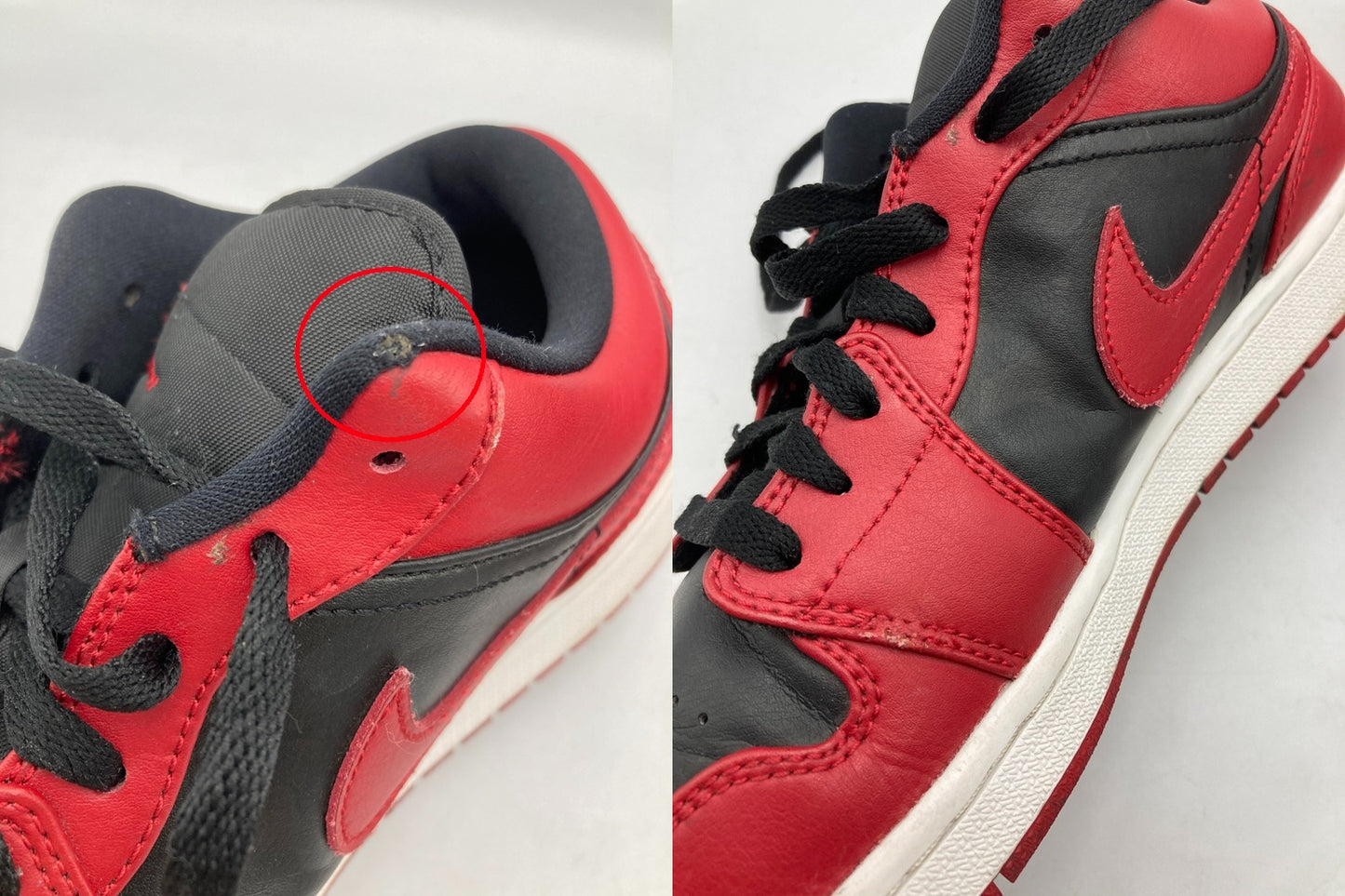 [ナイキ] NIKE AIR JORDAN 1 LOW エア ジョーダン 1 ロー スニーカー 553558-606 バーシティレッド サイズ28.5cm 中古 D4