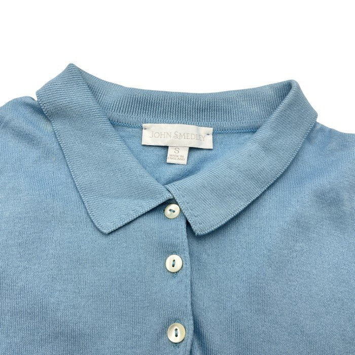 JOHN SMEDLEY ジョンスメドレー ポロシャツ S トップス 水色 半袖 夏 レディース 中古 W４