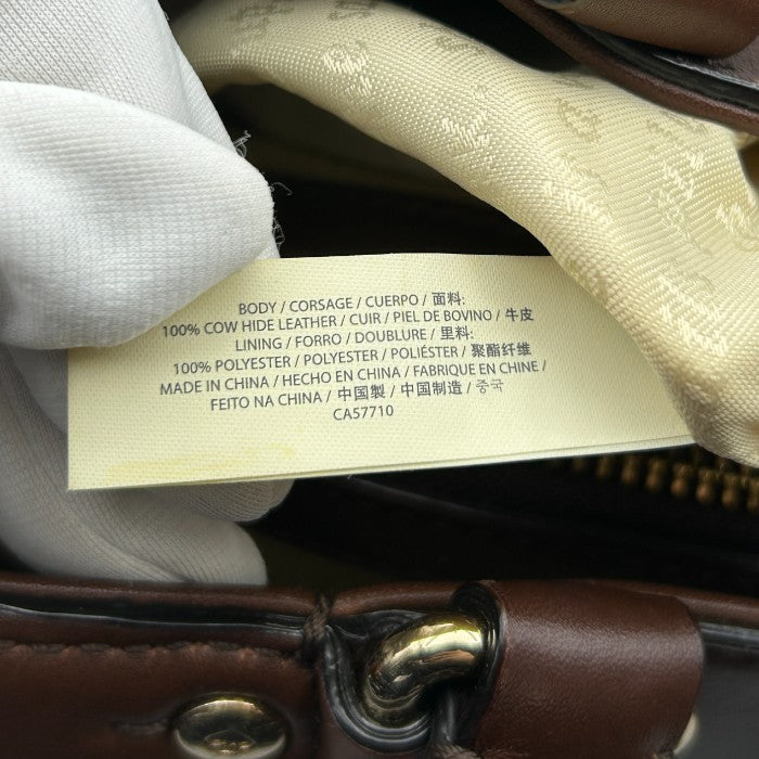 kate spade ケイトスペード ショルダー バッグ 牛革 ブラウン レザー 鞄 おしゃれ 本革 ボストン 中古 W４