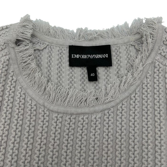 Emporio Armani エンポリオアルマーニ カットソー 40(S) 3K2MTK2M22Z トップス レディース グレー 半袖 中古 W４