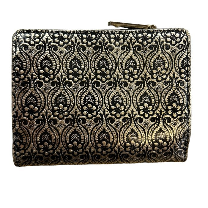 ANNA SUI アナスイ 二つ折り 財布 コンパクト レディース 総柄 レザー 中古 W４