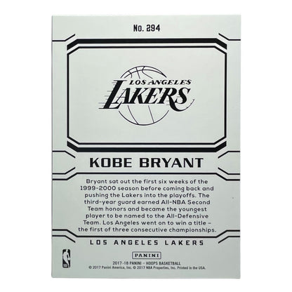 PANINI NBAカード HOOPS KOBE BRYANT LOS ANGELES LAKERS #294 中古 IT2