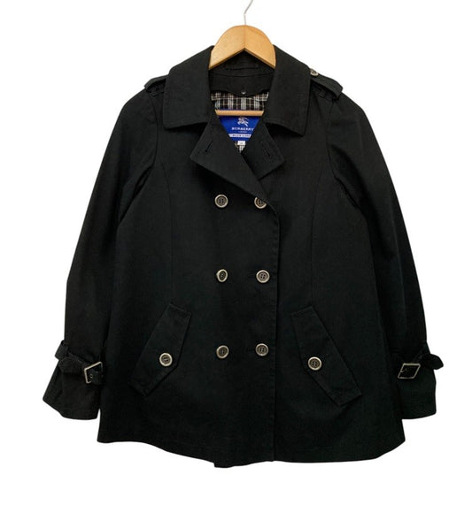 BURBERRY LONDON BLUE LABEL バーバリー ロンドン ブルーレーベル ショート丈 ダブルブレストコート サイズ38 中古 D4