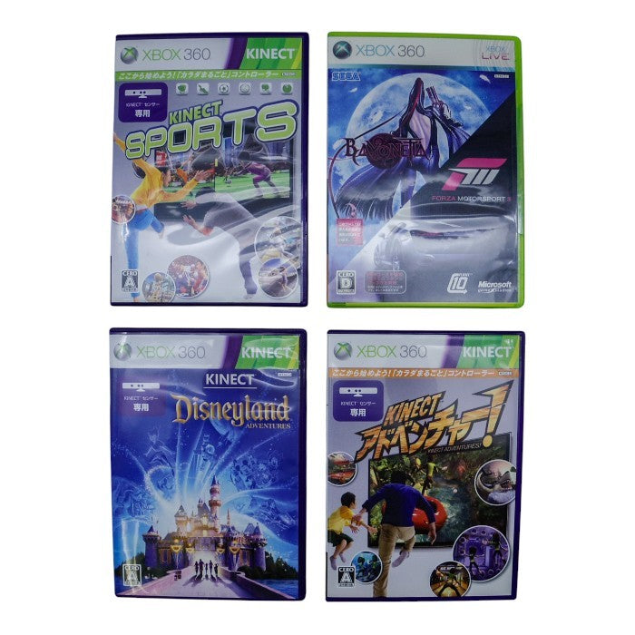 Microsoft Xbox360S本体(250GB) + Kinect＆ゲームソフト４本セット 中古 a1