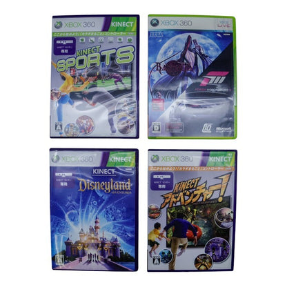 Microsoft Xbox360S本体(250GB) + Kinect＆ゲームソフト４本セット 中古 a1
