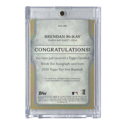 TOPPS MLBカード TIER ONE BRENDAN MCKAY RAYS 1/1 #BOA-BM 中古 IT2