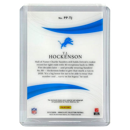 PANINI NFLカード IMMACULATE COLLECTION T.J. HOCKENSON DETROIT LIONS /99 #PP-TJ 中古 IT1
