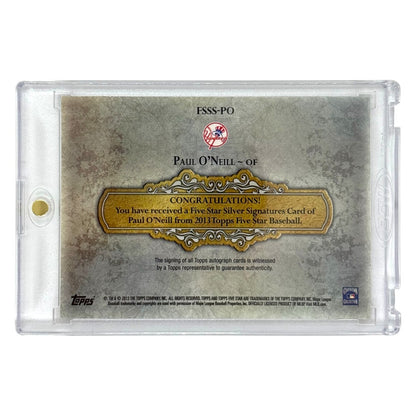TOPPS MLBカード FIVE STAR SILVER SIGNATURES PAUL O'NEILL NEW YORK YANKEES 15/20 #FSSS-PO 中古 IT1