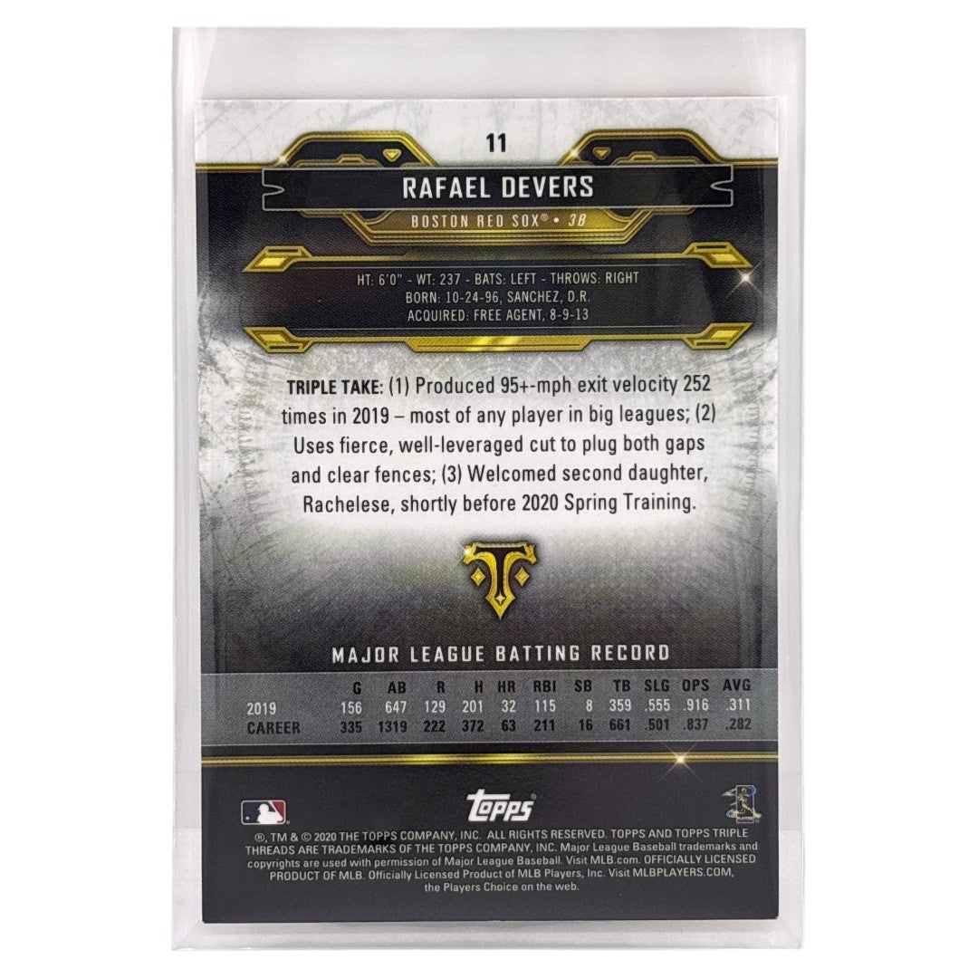 TOPPS MLBカード TRIPLE THREADS RAFAEL DEVERS BOSTON RED SOX /199 #11 中古 IT1