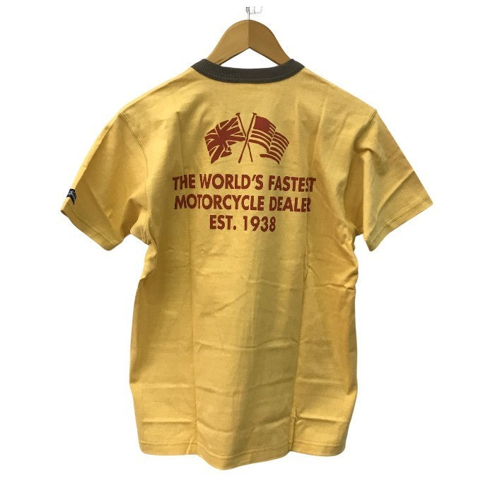 TOYS McCOY トイズマッコイ Tシャツ メンズ コットン 半袖 JOHNSON MOTORS プリント イエロー系 Mサイズ 中古 T1
