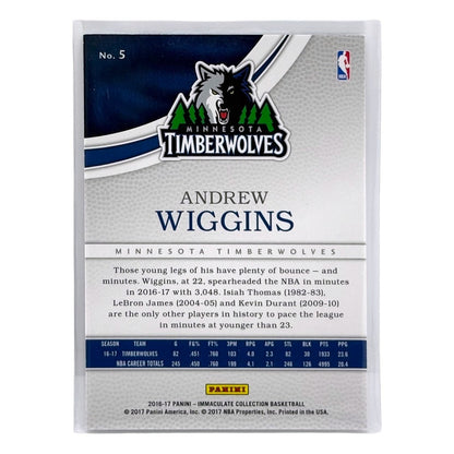 PANINI NBAカード IMMACULATE COLLECTION ANDREW WIGGINS MINNESOTA TIMBERWOLVES /35 #5 中古 IT1