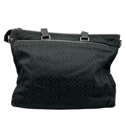COACH コーチ ミニシグネチャー ２WAY トートバッグ F70291 メンズ ショルダーバッグ キャンバス ブラック 中古 W４