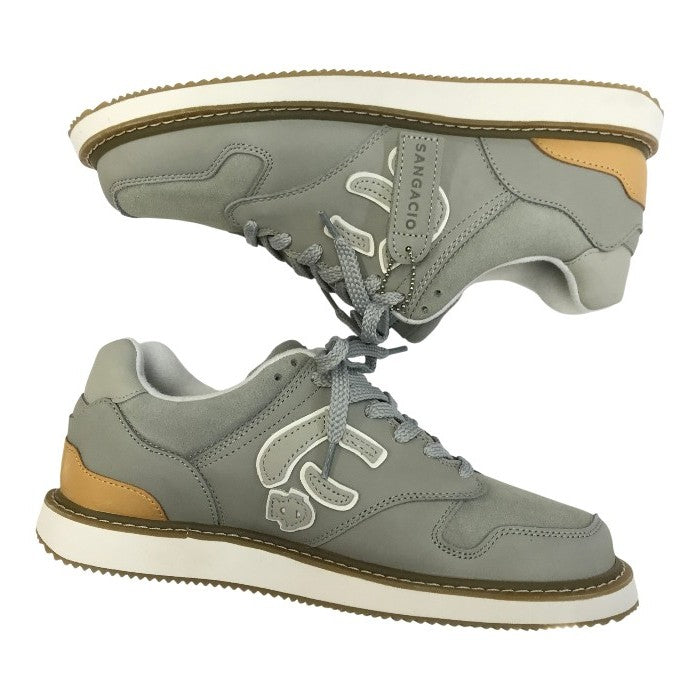SANGACIO サンガッチョ にゅ Crepe Gray スニーカー メンズ レザー ローカット クレープ グレー 26.0cm 中古 T1