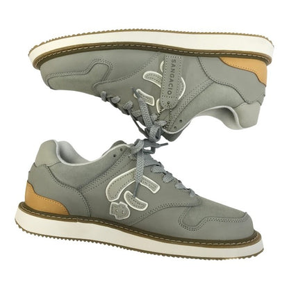 SANGACIO サンガッチョ にゅ Crepe Gray スニーカー メンズ レザー ローカット クレープ グレー 26.0cm 中古 T1