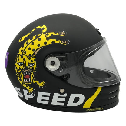 SHOEI Glamster CHEETAH CUSTOM CYCLES ヘルメット フルフェイス PSC バイク 限定モデル チーターカスタムサイクルズ ブラック Lサイズ 中古 T1