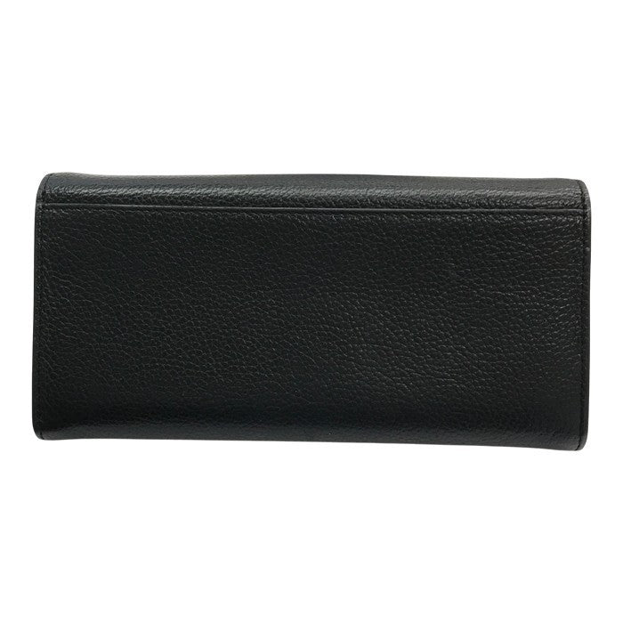 FURLA フルラ RITZY 長財布 レディース シボレザー 二つ折り フラップ ホック ネロ/ブラック PU35RZY 中古 T1