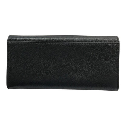 FURLA フルラ RITZY 長財布 レディース シボレザー 二つ折り フラップ ホック ネロ/ブラック PU35RZY 中古 T1