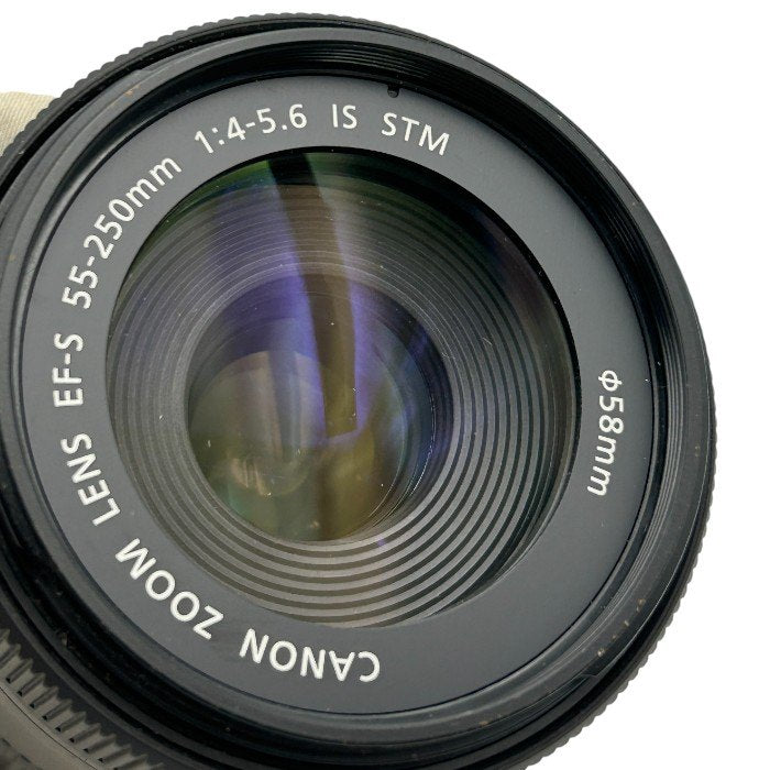 ジャンク品 Canon キヤノン EF-S55-250mm F4-5.6 Is STM ズームレンズ カメラ レンズ 中古 W４