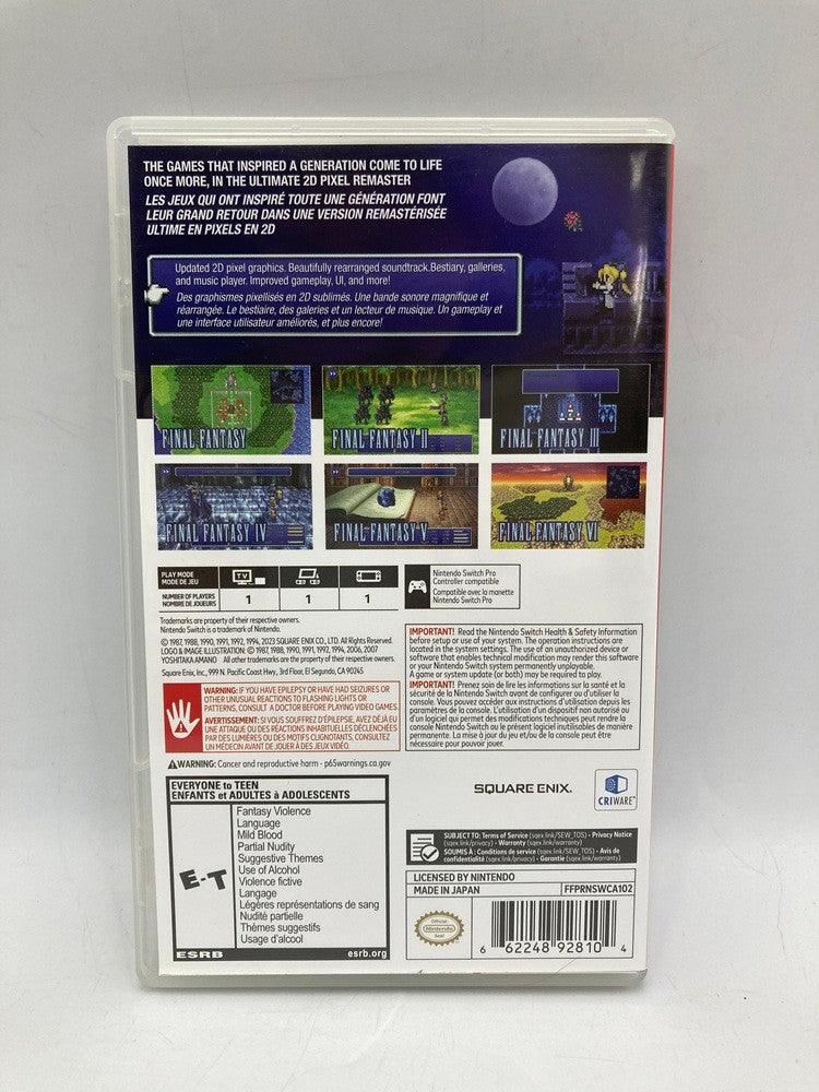 Nintendo Switch ソフト 海外版 ファイナルファンタジー 1-6 コレクション アニバーサリーエディション  北米版パッケージ 中古 D4