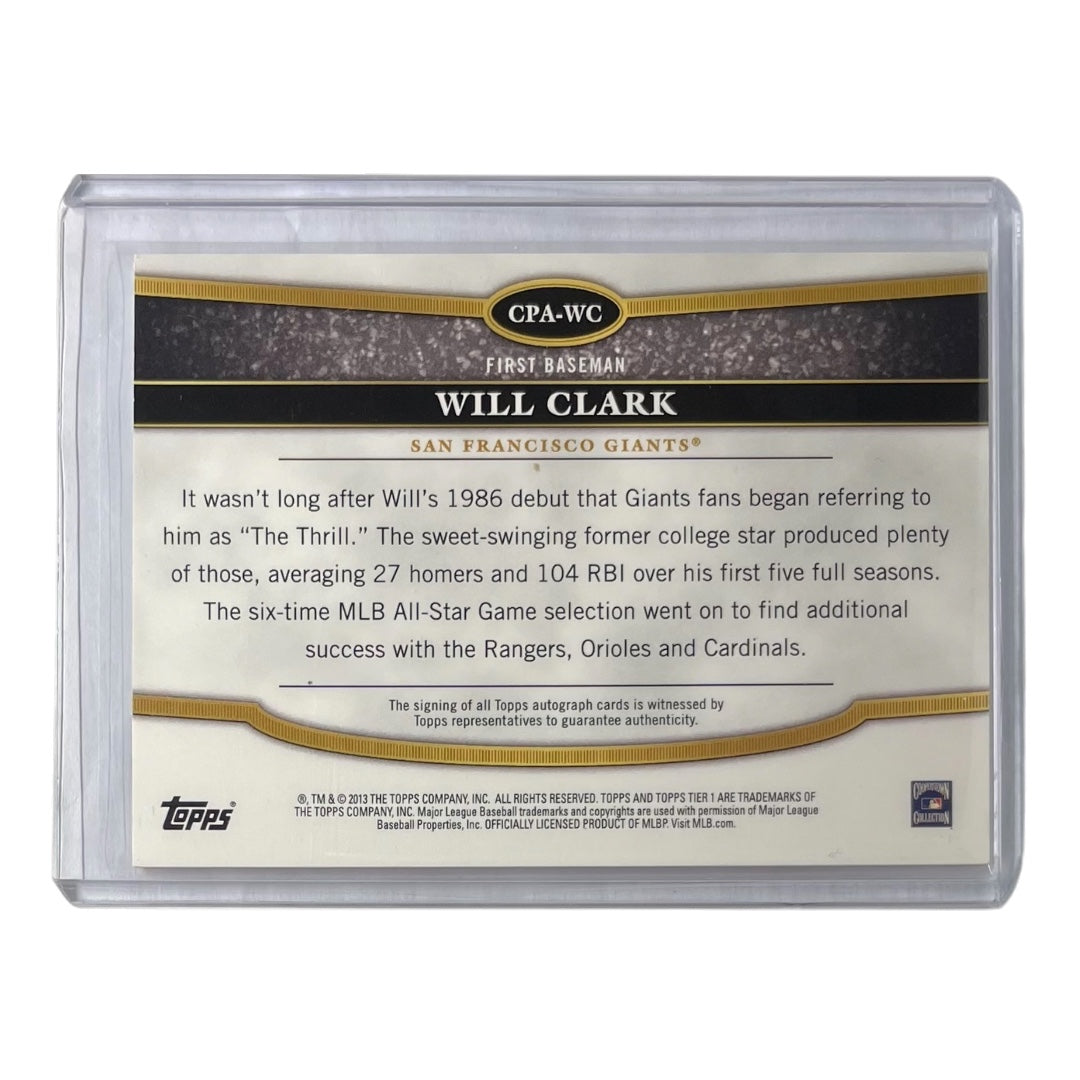 TOPPS MLBカード TIER 1 WILL CLARK SAN FRANCISCO GIANTS /99 #CPA-WC 中古 IT2