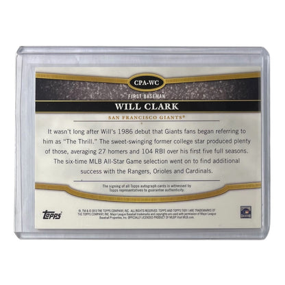 TOPPS MLBカード TIER 1 WILL CLARK SAN FRANCISCO GIANTS /99 #CPA-WC 中古 IT2