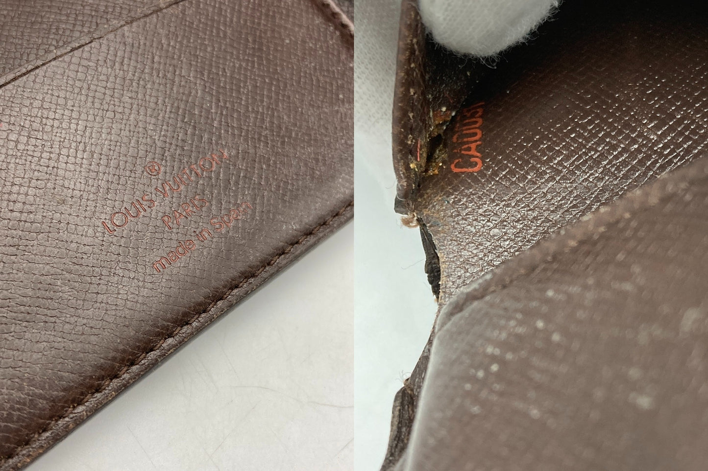 LOUIS VUITTON ルイヴィトン ダミエ エベヌ ポルトフォイユマルコ 2つ折り財布  N61675 中古 D4