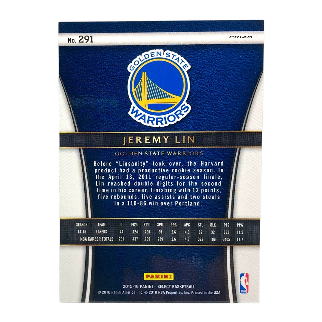 PANINI NBAカード SELECT PRIZM JEREMY LIN GOLDEN STATE WARRIORS #291 中古 IT2