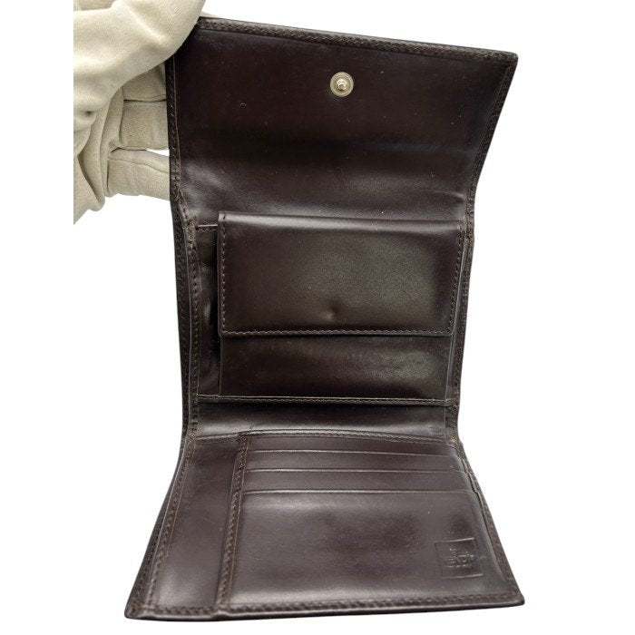 FENDI フェンディ ズッカ 財布 三つ折り ブランド レディース コンパクト 小さめ 中古 W４