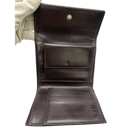 FENDI フェンディ ズッカ 財布 三つ折り ブランド レディース コンパクト 小さめ 中古 W４