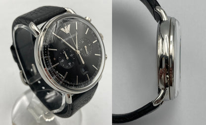 EMPORIO ARMANI エンポリオアルマーニ アビエーター クロノグラフ 腕時計 クオーツ AR11143 中古 D4