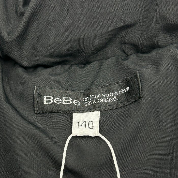 未使用品 BeBe ベベ 中綿 ジャケット 男の子 140 キッズ アウター ブラック 秋 冬 中古 W４
