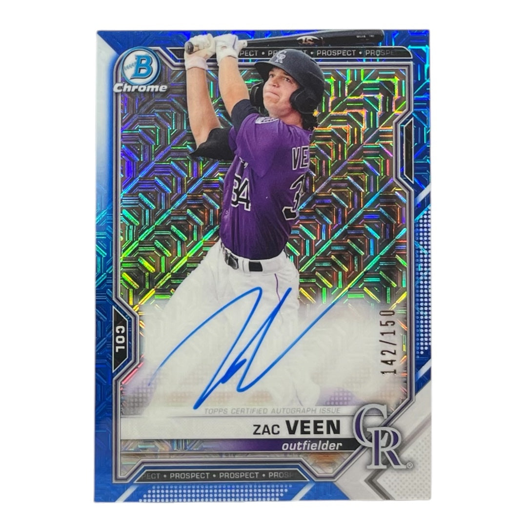 TOPPS MLBカード BOWMAN CHROME ZAC VEEN COLORADO ROCKIES /150 #BMA-ZV 中古 IT2