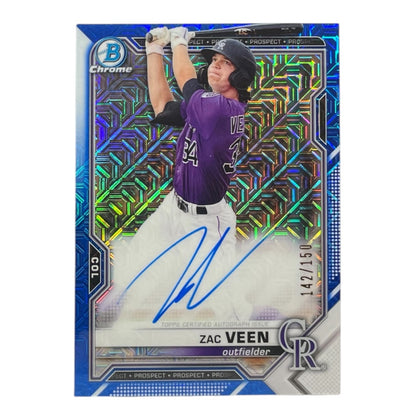 TOPPS MLBカード BOWMAN CHROME ZAC VEEN COLORADO ROCKIES /150 #BMA-ZV 中古 IT2