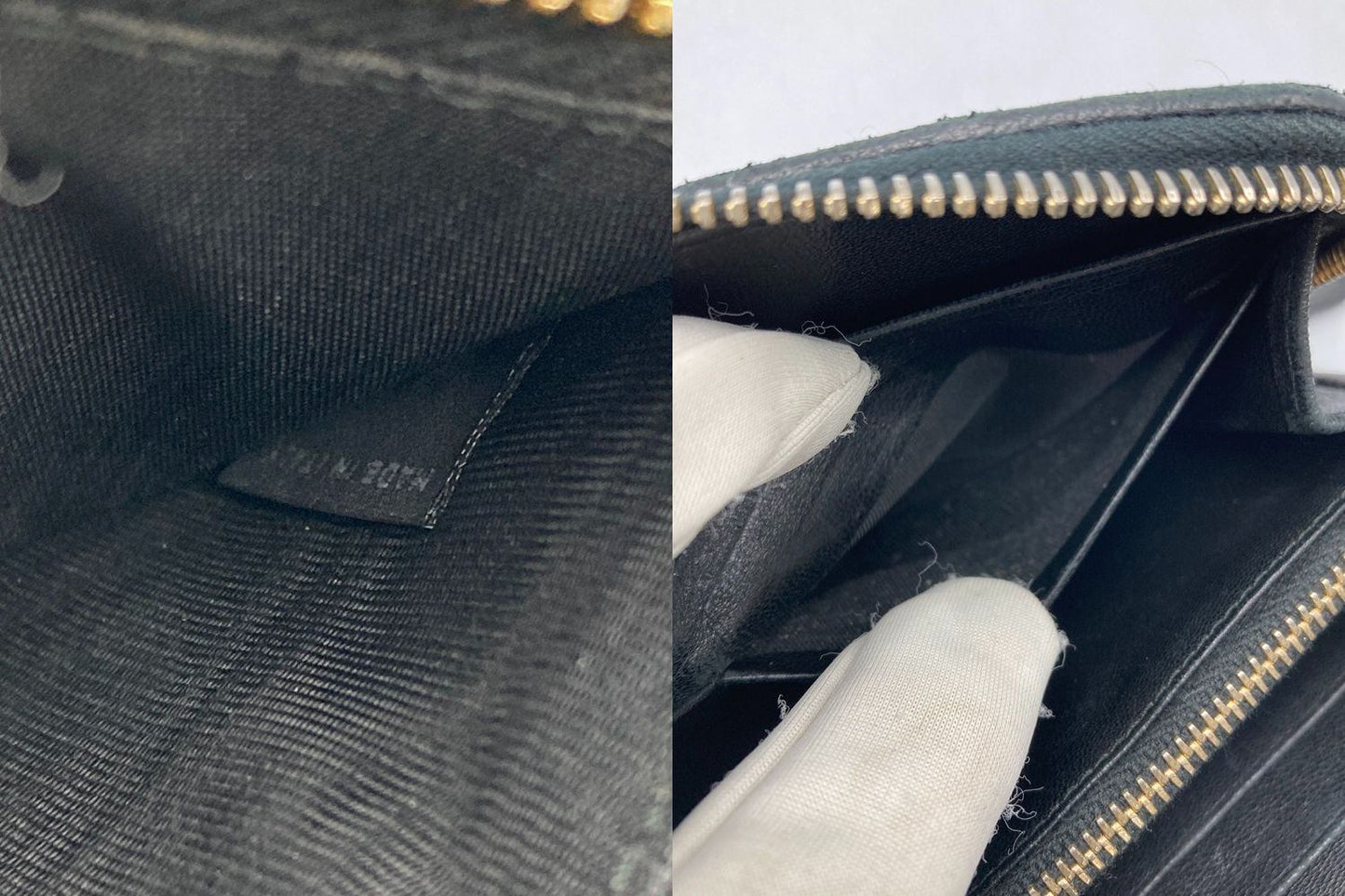 PRADA プラダ ナッパゴーフル ラウンドファスナー長財布 中古 D4