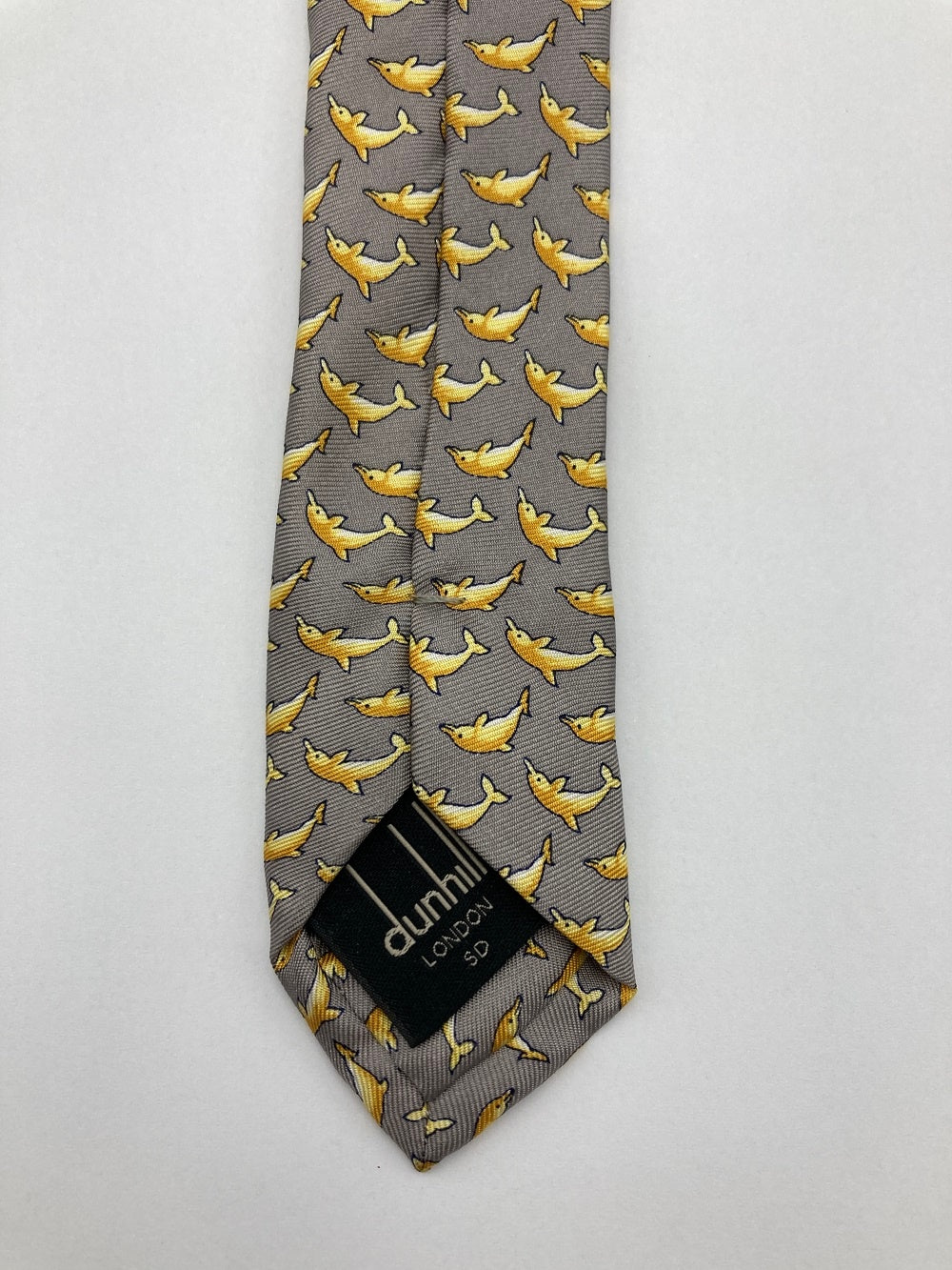 dunhill ダンヒル イルカ柄 ネクタイ シルク 中古 D4