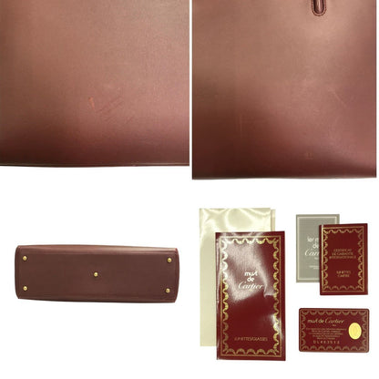 Cartier カルティエ マストライン ショルダーバッグ レディース トート A4収納 通勤/通学 ブラウン 中古 T1